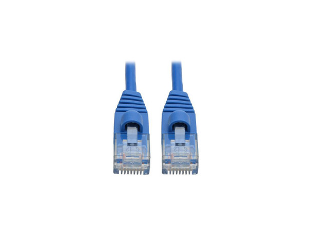 Tripp Lite Cat6a Gigabit Snagless Molded Slim UTP Patch Cable M/M Blue 4 ft.