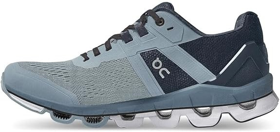 ON WOMENS CLOUDACE SYNTHETIC TEXTILE TRAINERS - SIZE: WOMEN 6.5 - WASH/NAVY