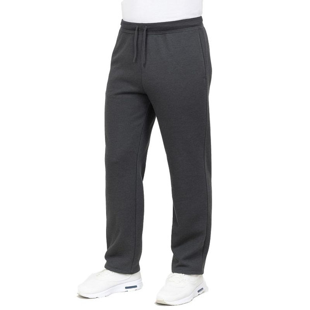 BLUE ICE MEN'S FLEECE SWEATPANTS WITH OPEN BOTTOM - SIZE: MEN XL - CHARCOAL New