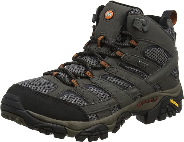 MERRELL MEN'S MOAB 2 MID GTX HIKING BOOT - SIZE: MEN 10 - BELUGA New
