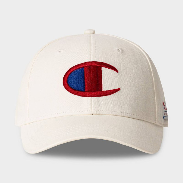 CHAMPION ADULT CLASSIC TWILL BASEBALL HAT - CREAM New