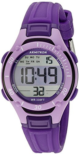 ARMITRON SPORT WOMEN'S 45/7062PUR DIGITAL CHRONOGRAPH PURPLE WATCH - PURPLE New