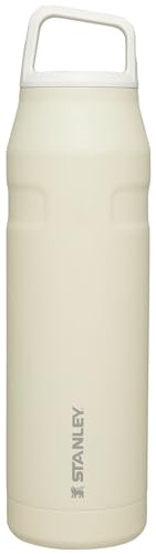 STANLEY 36 OZ ICEFLOW CAP AND CARRY WATER BOTTLE WIDE MOUTH TWIST LID - CREAM