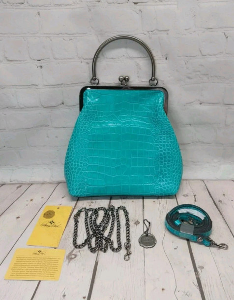 PATRICIA NASH LEATHER BAG - TURQUOISE New