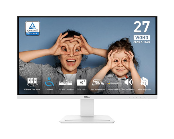 MSI PRO MP273QW E2 AMZ 27" IPS QHD COMPUTER MONITOR ADAPTIVE-SYNC - WHITE