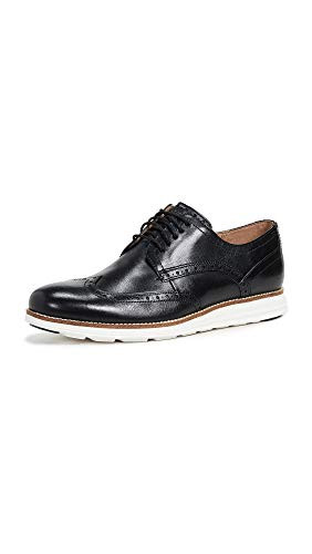 C26469 COLE HAAN MEN'S ORIGINAL GRAND SHORTWING OXFORD BLACK/WHITE SIZE 8W