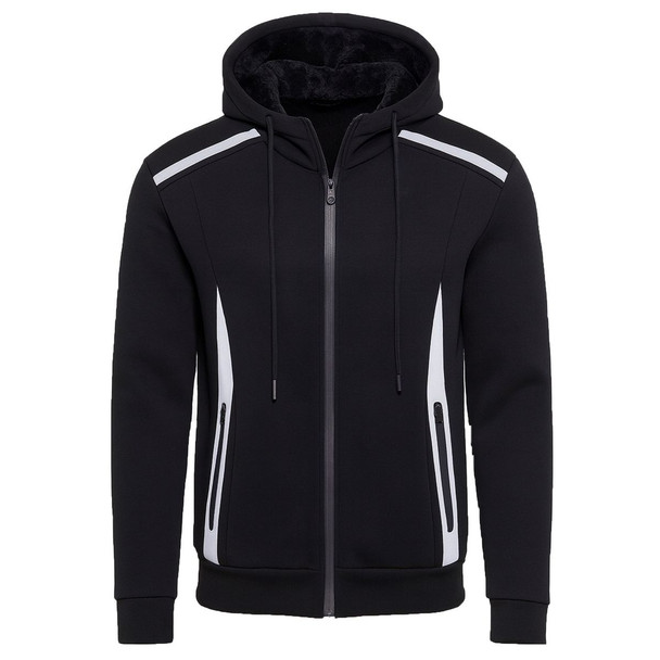 BLU ROCK SLIM FIT FAUX SHEARLING FLEECE LINED REFLECTIVE SIZE: MEN M - BLACK