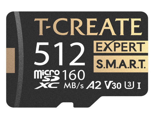 TEAMGROUP 512GB T-Create Expert S.M.A.R.T Monitored A2 microSDXC UHSI-I/U3 V30
