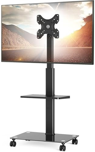FITUEYES Rolling TV Stand for 19 to 43 Inch LCD LED Flat/Curved Panel Screen TVs