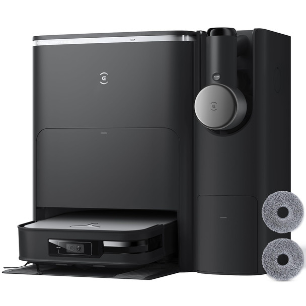 ECOVACS DEEBOT X2 Combo Robot Vacuum and Mop, 8700Pa Suction, 15mm Lift - Black