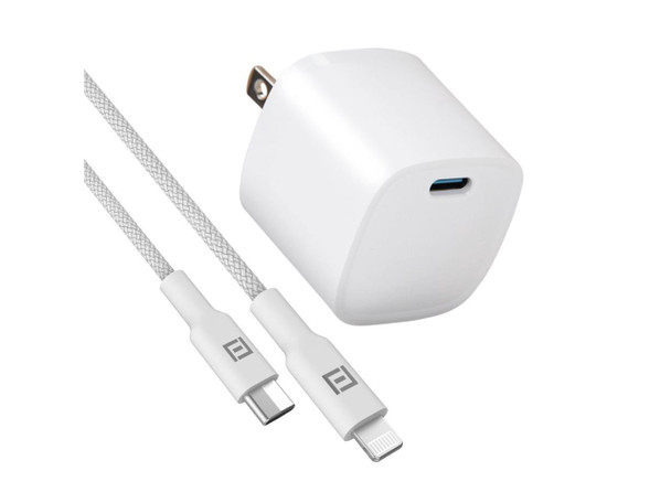 PureGear 30W Single Port USB-C Wall Charger with 4 foot USB-C to Lightning