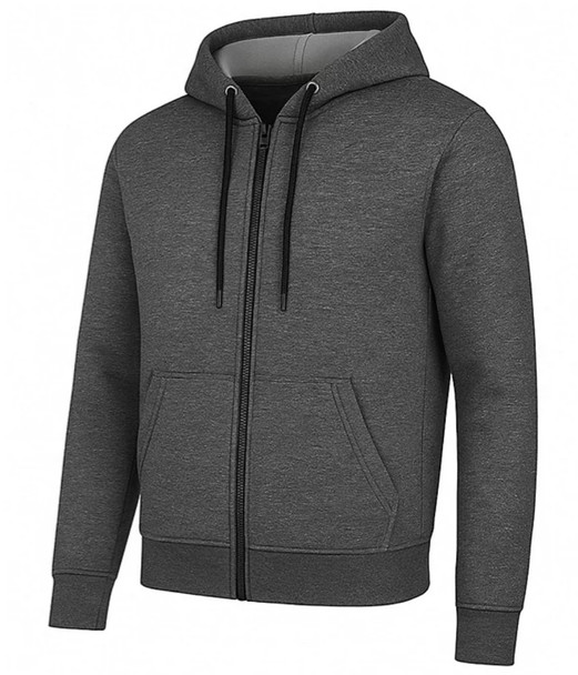 BLUE ICE MEN'S FULL-ZIP LONG-SLEEVE HOODIE - SIZE: MEN M - CHARCOAL New