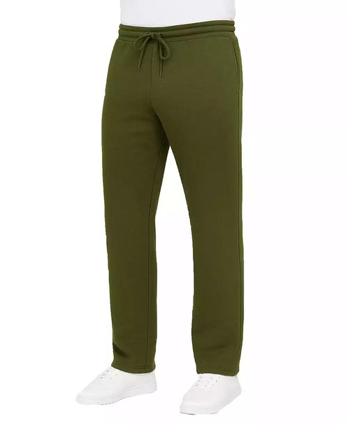 BLUE ICE PREMIUM CLOTHING MEN'S OPEN BOTTOM REGULAR-FIT SWEATPANTS - S - OLIVE New