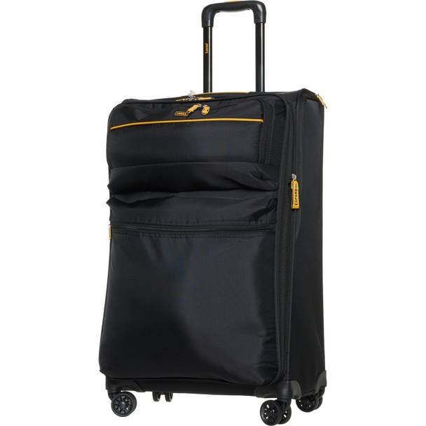 LUCAS LUGGAGE 27” TUSCANY SPINNER SUITCASE - EXPANDABLE, SOFTSIDE - BLACK