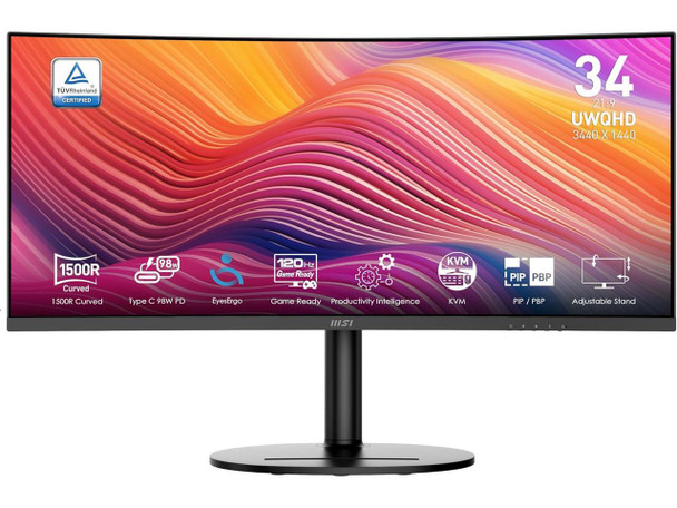 MSI 34" 120 Hz VA UWQHD Monitor 1ms (MPRT) / 4ms (GTG) AMD FreeSync Premium