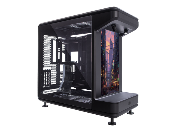 Cooler Master MasterFrame 360 Stage LCD ATX Mid-Tower PC Case - Front Showcase