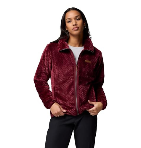 COLUMBIA WOMENS FIRE SIDE II SHERPA FULL ZIP FLEECE JACKET WOMEN L RICH WINE New