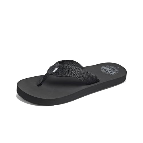 REEF MENS SMOOTHY FLIP FLOP - SIZE: MEN 10 (AU/UK M9) (EU M43) - BLACK New