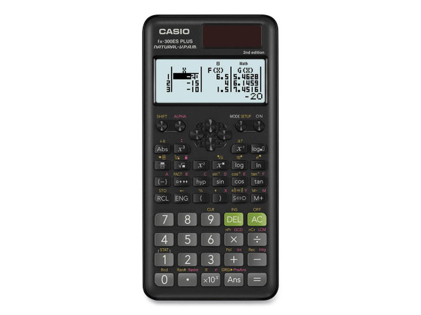 FX-300ES Plus 2nd Edition Scientific Calculator, 16-Digit LCD, Black FX300ESPLS2