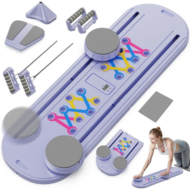 UPGO PORTABLE PILATES REFORMER MACHINE FOR HOME WORKOUT - PURPLE