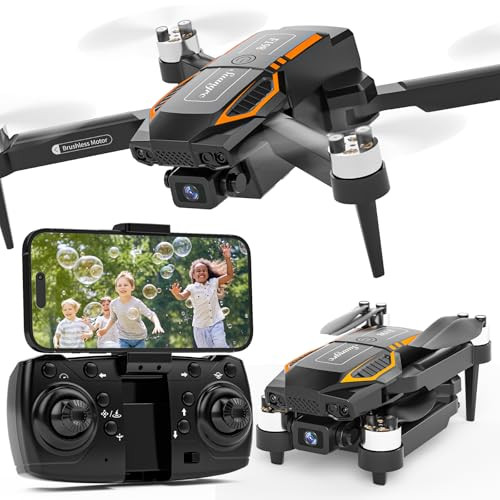 SUANGRC F198 DRONE WITH DUAL CAMERA 720P HD 90° ADJUSTABLE LENS BLK/ORANGE