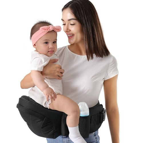 HKAI BABY CARRIER HIP SEAT MOM’S CHOICE AWARD WINNER JP0981 - BLACK