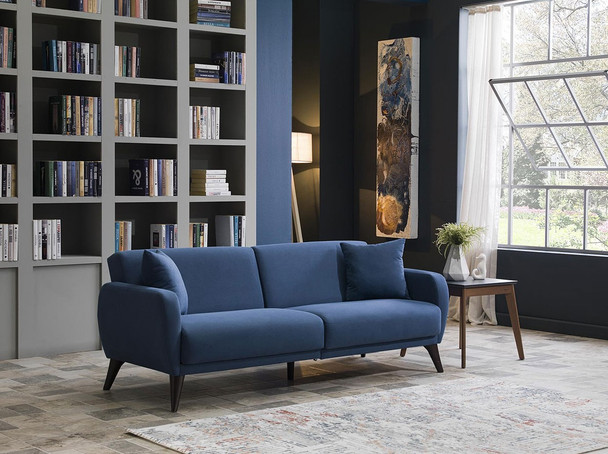 BELLONA FLEXY SOFA (ZIGANA INDIGO BLUE) - ZIGANA INDIGO BLUE