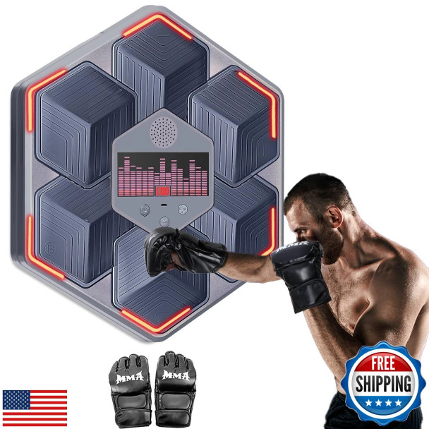 VAGAU 2025 MUSIC BOXING MACHINE FOR ADULTS AND KIDS - GRAY