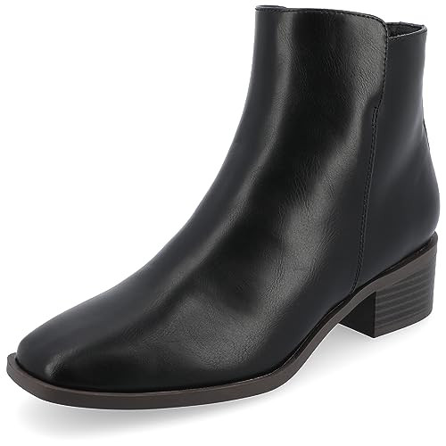 Journee Collection Women's Cappri Square-Toe Booties Black Size 8.5