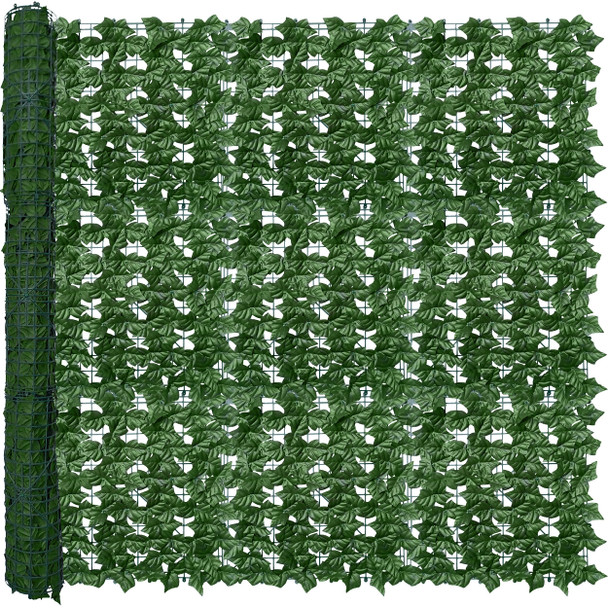 ODTORY ARTIFICIAL IVY PVC FENCE WALL SCREEN 60"X120" IVY VINE LEAF - GREEN New