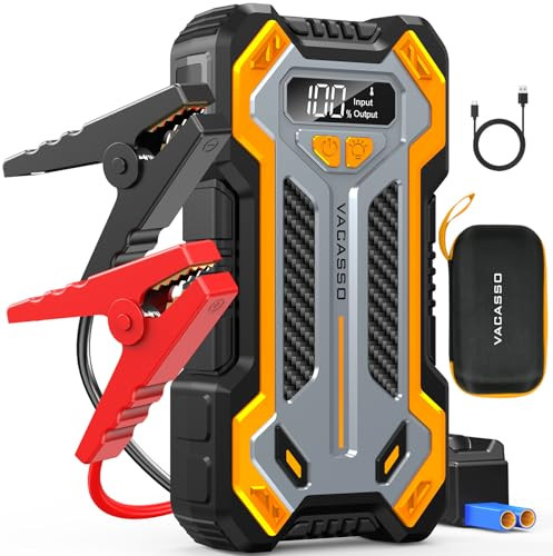 VACASSO CAR JUMP STARTER 5000A BATTERY JUMP STARTER LED LIGHT Z08 - BLACK/YELLOW