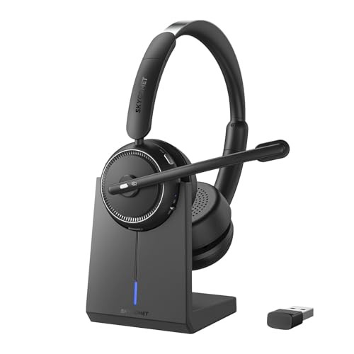 SKYCOMET WIRELESS HEADSET WITH MIC, WORK, BLUETOOTH HEADSET, AI NOISE CANCELING