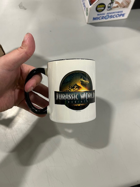 LAPITA JURASSIC WORLD REBIRTH LOGO MUG WHITE WITH BLACK INSIDE AND HANDLE