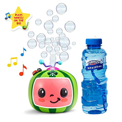 COCOMELON NO SPILL MUSICAL BUBBLE MACHINE BUBBLE SOLUTION BOTTLES COLORS VARY