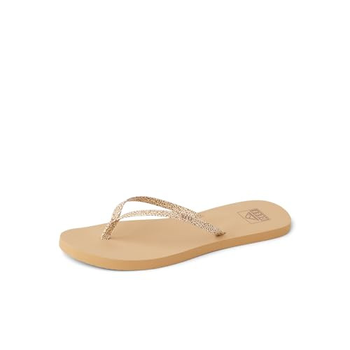 CJ7481 REEF WOMENS BLISS NIGHTS DITSY CHEETAH SIZE 9 LIGHT BROWN New