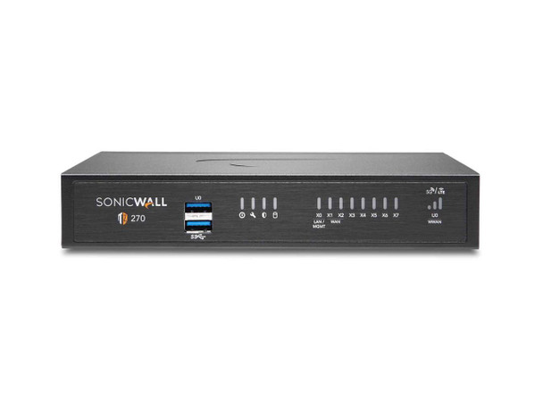 SonicWall TZ270 Firewall (Gen 7) w/ Secure Upgrade Plus (3-Year Advanced