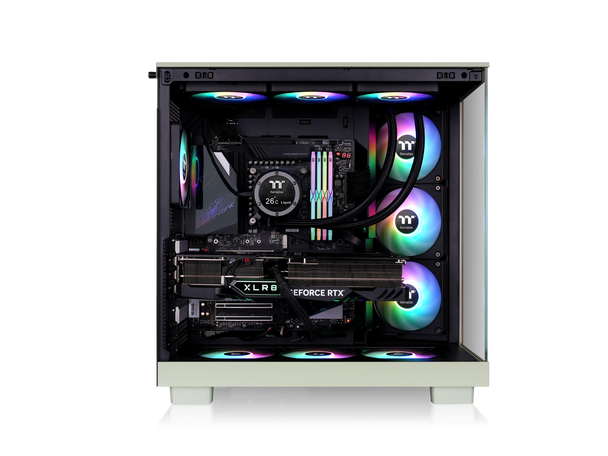 Thermaltake View 380 XL WS ARGB; Mid Tower Chassis; Side Wood Trim; 4x120mm ARGB