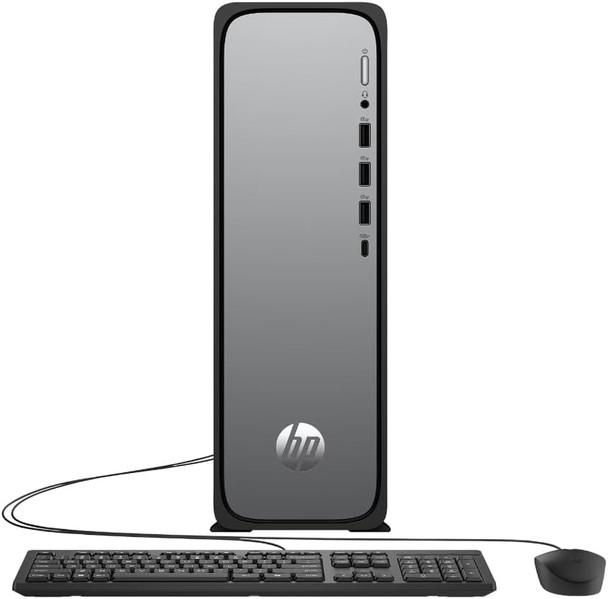 HP S03-0903w OmniDesk Slim Desktop PC Intel i3 8GB, 512GB, W11H - Silver
