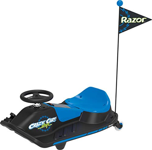 RAZOR CRAZY CART SHIFT ELECTRIC GO KART FOR KIDS AGES 6+ 12V - BLACK/BLUE New