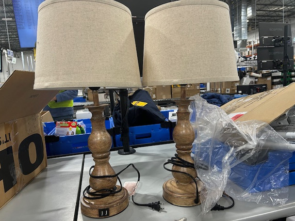 GENERIC LAMPS SET OF 2 - TAN/ LIGHT BROWN