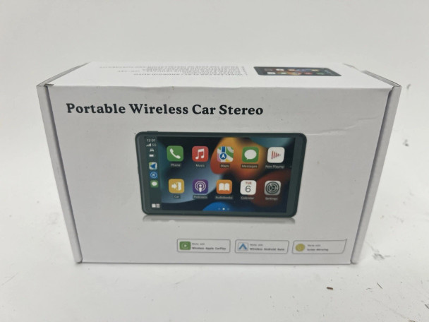 HIEHA PORTABLE WIRELESS CAR STEREO APPLE CARPLAY ANDROID AUTO BACKUP 9 - BLACK
