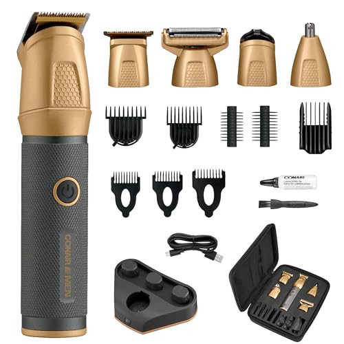 CONAIR MEN ALL-IN-ONE TRIMMER FOR MEN NOSE HAIR BEARD MUSTACHE GMTL100 - GRAY