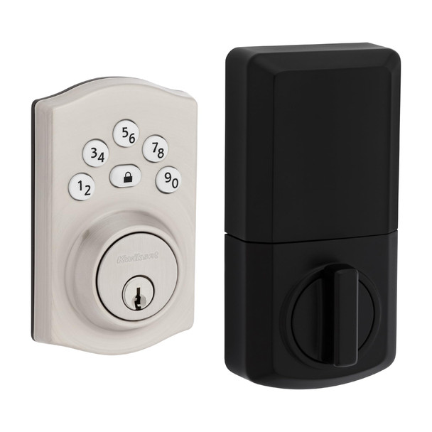 KWIKSET POWERBOLT 240 5-BUTTON KEYPAD SATIN NICKEL DEADBOLT DOOR LOCK