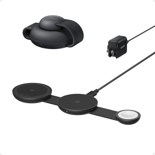 ANKER MAGSAFE COMPATIBLE MAGGO UFO 3-IN-1 CHARGER B25M8J11 - BLACK