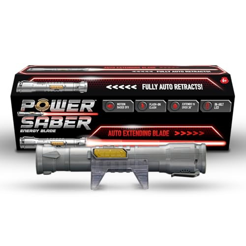 GOLIATH POWER SABER ENERGY BLADE RED FIRST EVER AUTOMATIC 35" - GRAY/RED