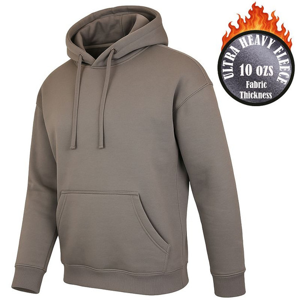 BLUE ICE MEN'S SUPER HEAVYWEIGHT FLEECE-LINED PULLOVER HOODIE - SIZE:3XL - BROWN New