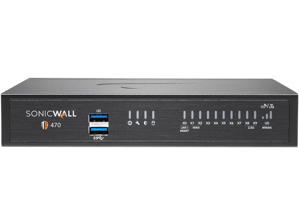 SonicWall TZ470 Firewall (Gen 7) w/ Total Secure (1-Year Advanced Protection