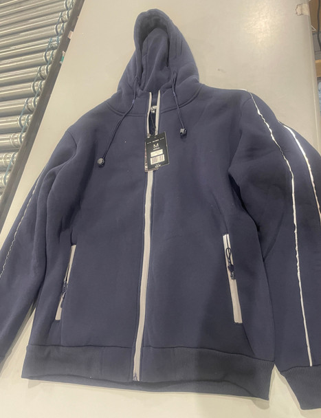 BLU ROCK WOMEN'S RELAXED FIT FAUX SHEARLING FLEECE LINED CLASSIC - SIZE M - NAVY New