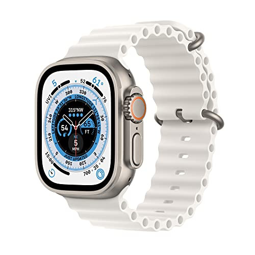 Apple Watch Ultra GPS Cellular 49mm Titanium Case White Ocean Band MNH83LL/A