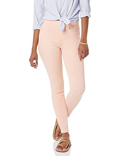 AMAZON ESSENTIALS WOMEN'S MID-RISE STRETCH PULL-ON JEGGING, SIZE: 8 SHORT, CORAL New